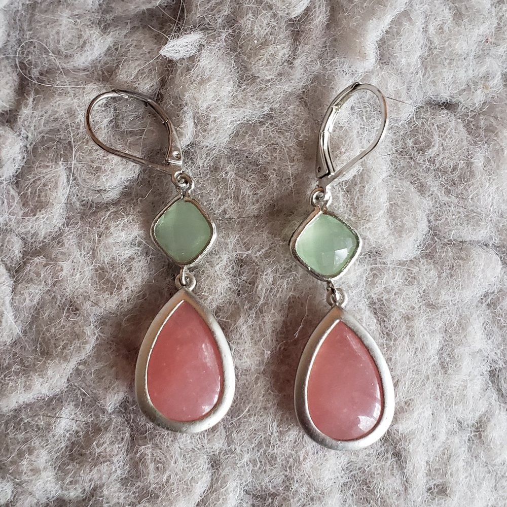 Gemstone Silver Earrings